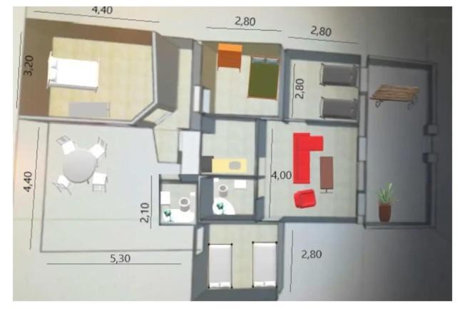 Casa Familiar Patio Y 2 Banos Con Aire Acondicionado Appartement